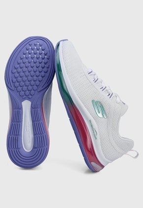 Tenis Running Blanco Multicolor Skechers