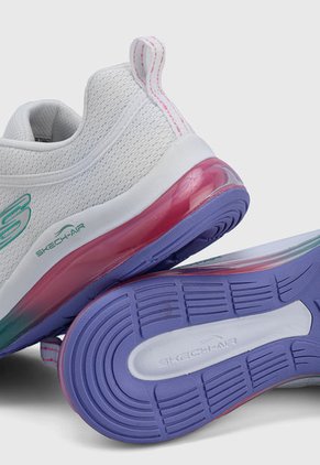 Tenis Running Blanco Multicolor Skechers