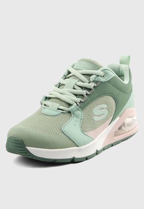Tenis Lifestyle Verde-Verde Menta-Rosa Skechers Uno 2 - 90's 2