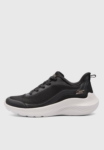 Tenis Lifestyle Negro-Blanco SKECHERS Bobs Sport Squad Waves Skechers