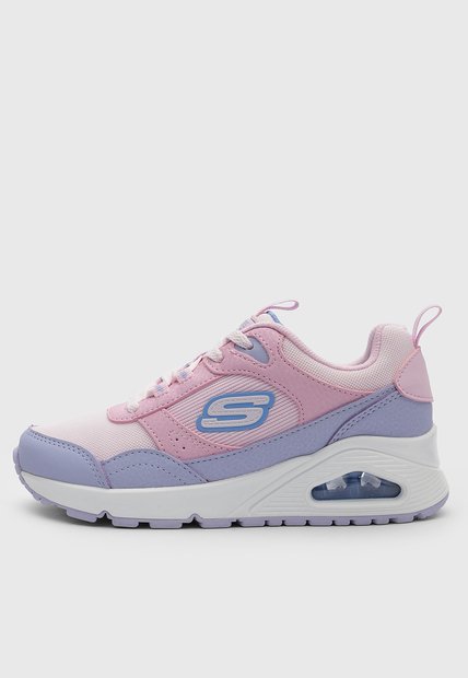 Tenis Lifestyle Skechers Uno - Mesh Rosa