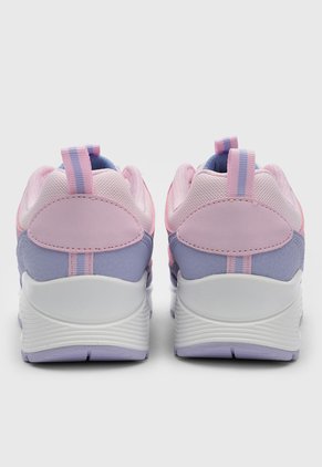 Tenis Lifestyle Skechers Uno - Mesh Rosa