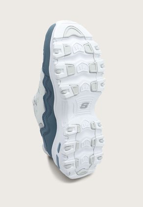 Tenis Lifestyle Azul Grisáceo-Gris-Blanco Skechers D'Lites