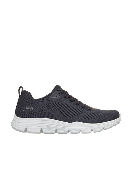 Tenis Skechers  Mujer Engineered Knit Lace Up  - Gris