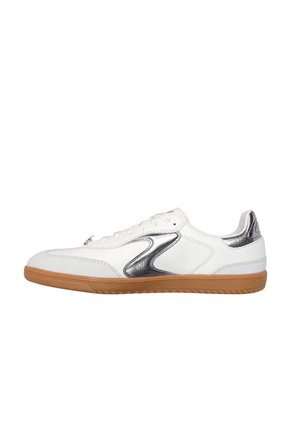 Tenis Skechers  Mujer Duraleather Metallic Popped  - Blanco