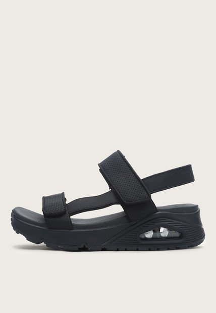Sandalia Tacón Corrido Negro Skechers