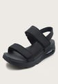 Sandalia Tacón Corrido Negro Skechers de Skechers