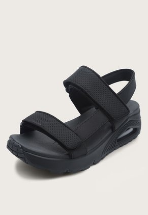 Sandalia Tacón Corrido Negro Skechers