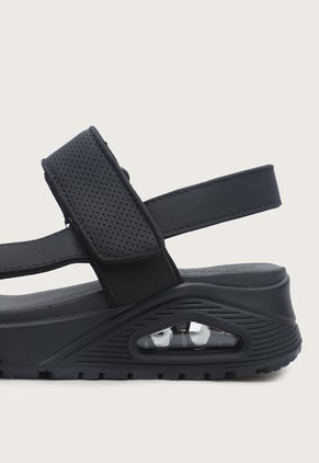 Sandalia Tacón Corrido Negro Skechers