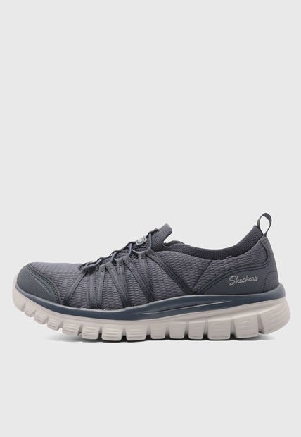 Tenis Lifestyle Azul Navy-Blanco SKECHERS Graceful - Soft Soul
