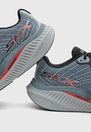 Tenis Walking SKECHERS Go Walk Max Cushioning Arch Fit Azul