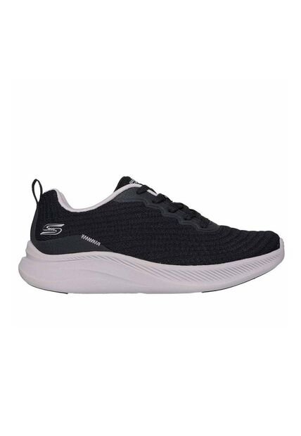Tenis Skechers Mujer Bobs Moda Flex Veganos Negro Blanco