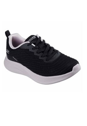 Tenis Skechers Mujer Bobs Moda Flex Veganos Negro Blanco
