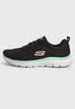 Tenis Running Negro-Blanco-Verde Skechers de Skechers