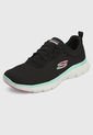 Tenis Running Negro-Blanco-Verde Skechers de Skechers