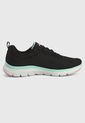 Tenis Running Negro-Blanco-Verde Skechers de Skechers