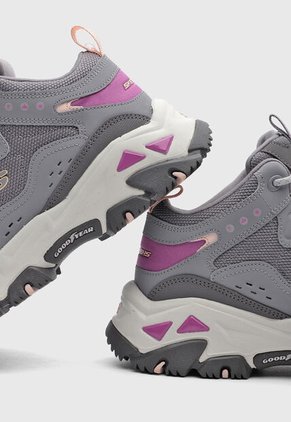 Tenis Senderismo SKECHERS D'lites Gris