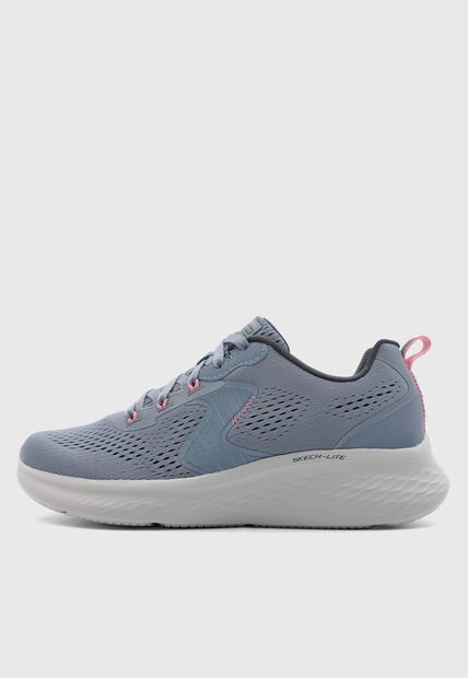 Tenis Running Azul-Gris-Rosa SKECHERS Emesh lace up