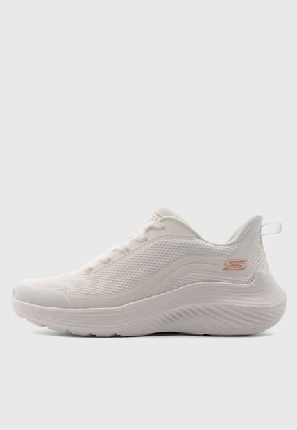 Tenis SKECHERS Lace Up Mesh Marfil