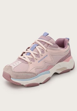 Tenis Lifestyle Palo Rosa-Celeste-Beige Skechers Lander S