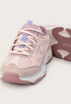 Tenis Lifestyle Palo Rosa-Celeste-Beige Skechers Lander S