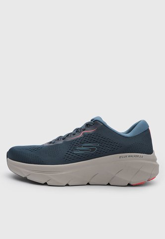 Tenis Walking Skechers D'Lux Walker 2.0 Azul Skechers