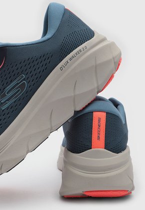 Tenis Walking Skechers D'Lux Walker 2.0 Azul