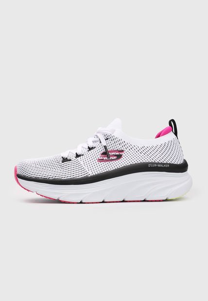 Tenis Training Blanco-Negro-Fucsia Skechers D'Lux Walker - Refreshing Mood