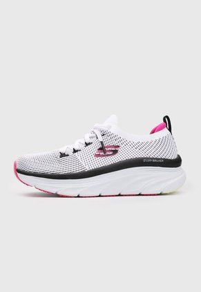 Tenis Training Blanco-Negro-Fucsia Skechers D'Lux Walker - Refreshing Mood