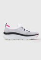 Tenis Training Blanco-Negro-Fucsia Skechers D'Lux Walker - Refreshing Mood de Skechers