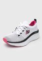 Tenis Training Blanco-Negro-Fucsia Skechers D'Lux Walker - Refreshing Mood de Skechers