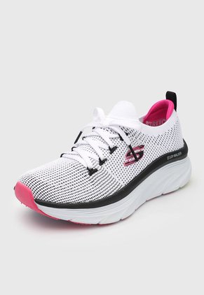 Tenis Training Blanco-Negro-Fucsia Skechers D'Lux Walker - Refreshing Mood