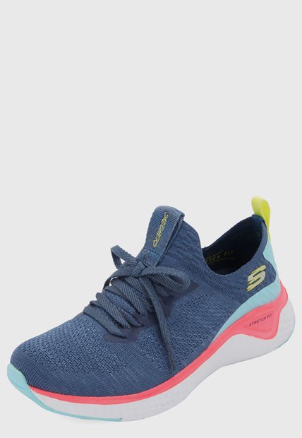 Tenis Running Azul-Blanco-Coral 