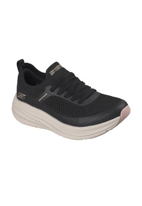 Tenis Skechers  Mujer Laced Engineered Knit W/  - Negro