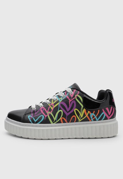 Tenis Lifestyle Skechers Hi-Ridge Heart  Negro