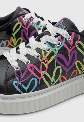 Tenis Lifestyle Skechers Hi-Ridge Heart  Negro