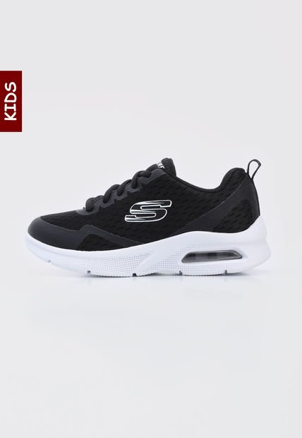 Tenis Lifestyle Negro-Blanco Skechers Kids Microspec Max
