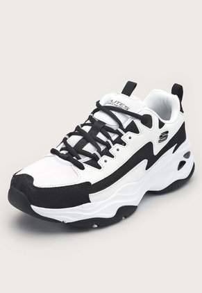 Tenis Lifestyle Blanco-Negro Skechers D'Lites 4.0