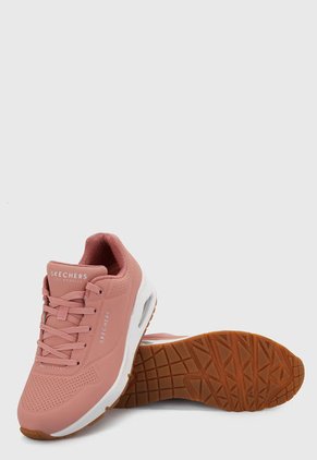 Tenis Lifestyle Palo Rosa-Blanco Skechers Uno-Stand On Air
