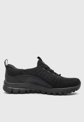 Tenis Lifestyle SKECHERS Graceful - Picture Perfect Negro