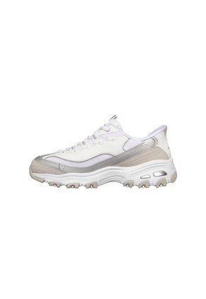 Tenis Mujer Skechers D'Lites Smooth Nostalgia - Blanco/Gris