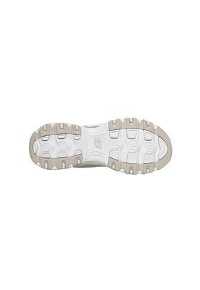 Tenis Mujer Skechers D'Lites Smooth Nostalgia - Blanco/Gris