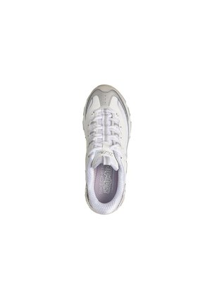 Tenis Mujer Skechers D'Lites Smooth Nostalgia - Blanco/Gris
