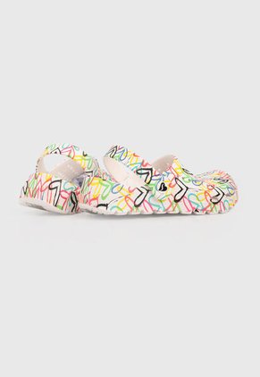 Playera Blanco-Multicolor Skechers Footsteps