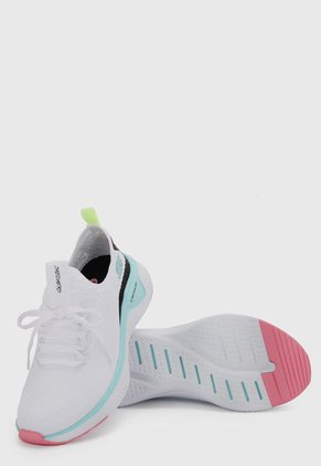 Tenis Running Blanco-Azul Skechers Solar Fuse