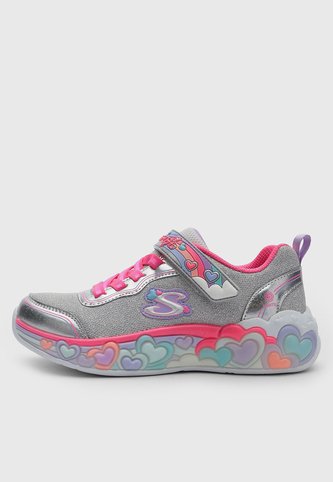 Tenis Lifestyle Skechers Eternal Heart Lights Gris Skechers