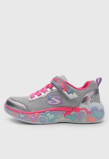 Tenis Lifestyle Skechers Eternal Heart Lights Gris