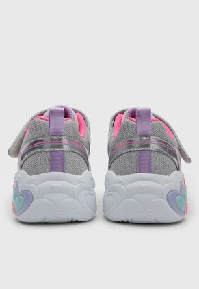 Tenis Lifestyle Skechers Eternal Heart Lights Gris