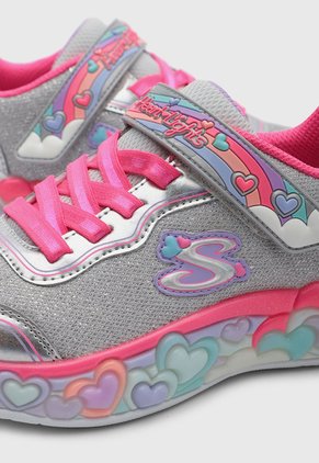 Tenis Lifestyle Skechers Eternal Heart Lights Gris