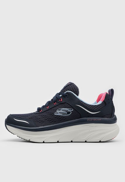 Tenis Training Azul-Blanco-Turquesa Skechers D´Lux Walker - Infinite Motion